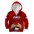 Chile Rugby Kid Hoodie Los Condores Mascot with Bellflower World Cup 2023 - Wonder Print Shop