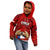 Chile Rugby Kid Hoodie Los Condores Mascot with Bellflower World Cup 2023 - Wonder Print Shop