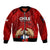 Chile Rugby Sleeve Zip Bomber Jacket Los Condores Mascot with Bellflower World Cup 2023 - Wonder Print Shop