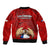 Chile Rugby Sleeve Zip Bomber Jacket Los Condores Mascot with Bellflower World Cup 2023 - Wonder Print Shop