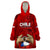 Chile Rugby Wearable Blanket Hoodie Los Condores Mascot with Bellflower World Cup 2023 - Wonder Print Shop