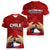 Chile Rugby Women V Neck T Shirt Los Condores Mascot with Bellflower World Cup 2023 - Wonder Print Shop