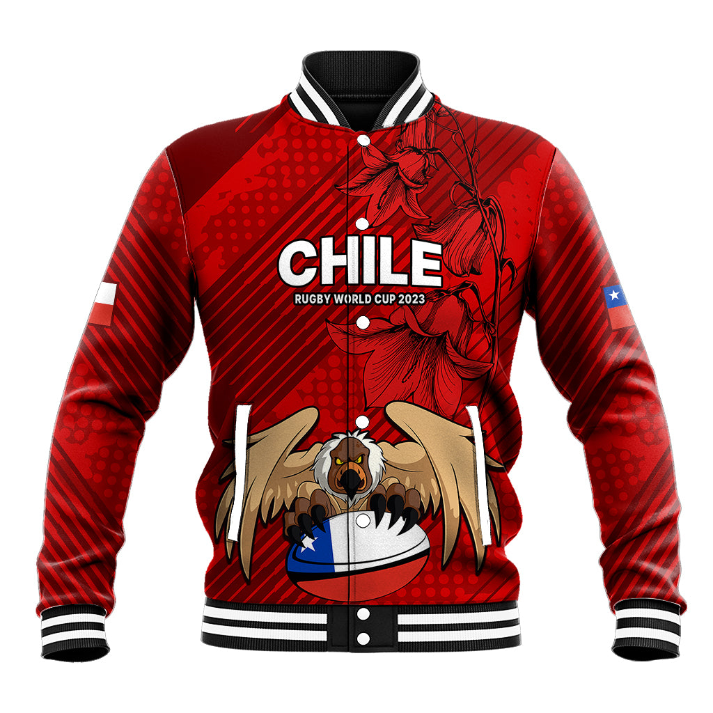 Custom Chile Rugby Baseball Jacket Los Condores Mascot with Bellflower World Cup 2023 LT9 - Wonder Print Shop