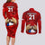 Custom Chile Rugby Couples Matching Long Sleeve Bodycon Dress and Long Sleeve Button Shirts Los Condores Mascot with Bellflower World Cup 2023 LT9 - Wonder Print Shop