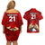 Custom Chile Rugby Couples Matching Off Shoulder Short Dress and Hawaiian Shirt Los Condores Mascot with Bellflower World Cup 2023 LT9 - Wonder Print Shop