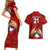 Custom Chile Rugby Couples Matching Short Sleeve Bodycon Dress and Hawaiian Shirt Los Condores Mascot with Bellflower World Cup 2023 LT9 - Wonder Print Shop