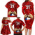 Custom Chile Rugby Family Matching Long Sleeve Bodycon Dress and Hawaiian Shirt Los Condores Mascot with Bellflower World Cup 2023 LT9 - Wonder Print Shop