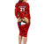 Custom Chile Rugby Family Matching Long Sleeve Bodycon Dress and Hawaiian Shirt Los Condores Mascot with Bellflower World Cup 2023 LT9 - Wonder Print Shop