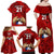 Custom Chile Rugby Family Matching Off Shoulder Long Sleeve Dress and Hawaiian Shirt Los Condores Mascot with Bellflower World Cup 2023 - Wonder Print Shop