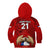 Custom Chile Rugby Kid Hoodie Los Condores Mascot with Bellflower World Cup 2023 - Wonder Print Shop