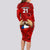 Custom Chile Rugby Long Sleeve Bodycon Dress Los Condores Mascot with Bellflower World Cup 2023 - Wonder Print Shop