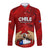 Custom Chile Rugby Long Sleeve Button Shirt Los Condores Mascot with Bellflower World Cup 2023 - Wonder Print Shop