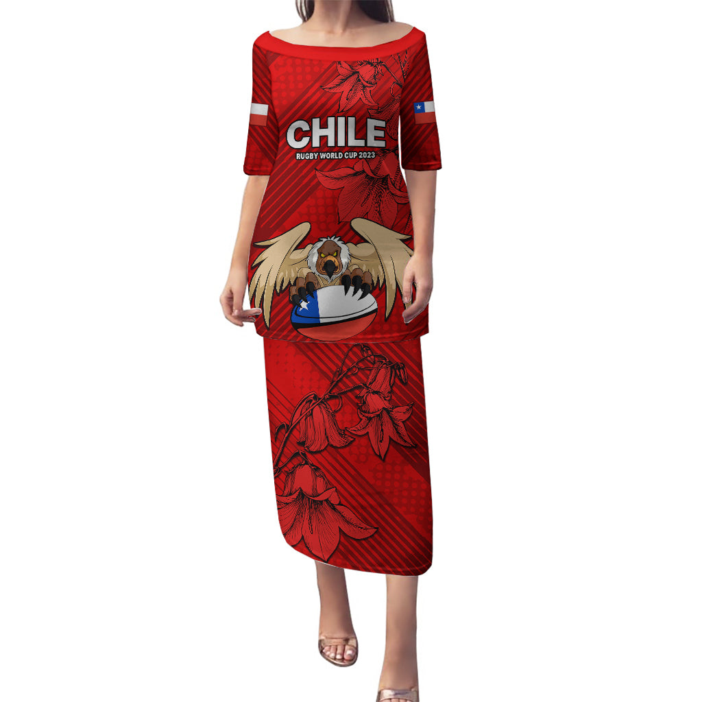 Custom Chile Rugby Puletasi Los Condores Mascot with Bellflower World Cup 2023 - Wonder Print Shop