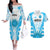 Uruguay Rugby Couples Matching Off The Shoulder Long Sleeve Dress and Hawaiian Shirt World Cup 2023 Go Los Teros LT9 - Wonder Print Shop