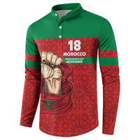 Morocco Independence Day 1956 Button Sweatshirt