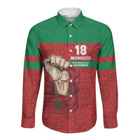 Morocco Independence Day 1956 Long Sleeve Button Shirt