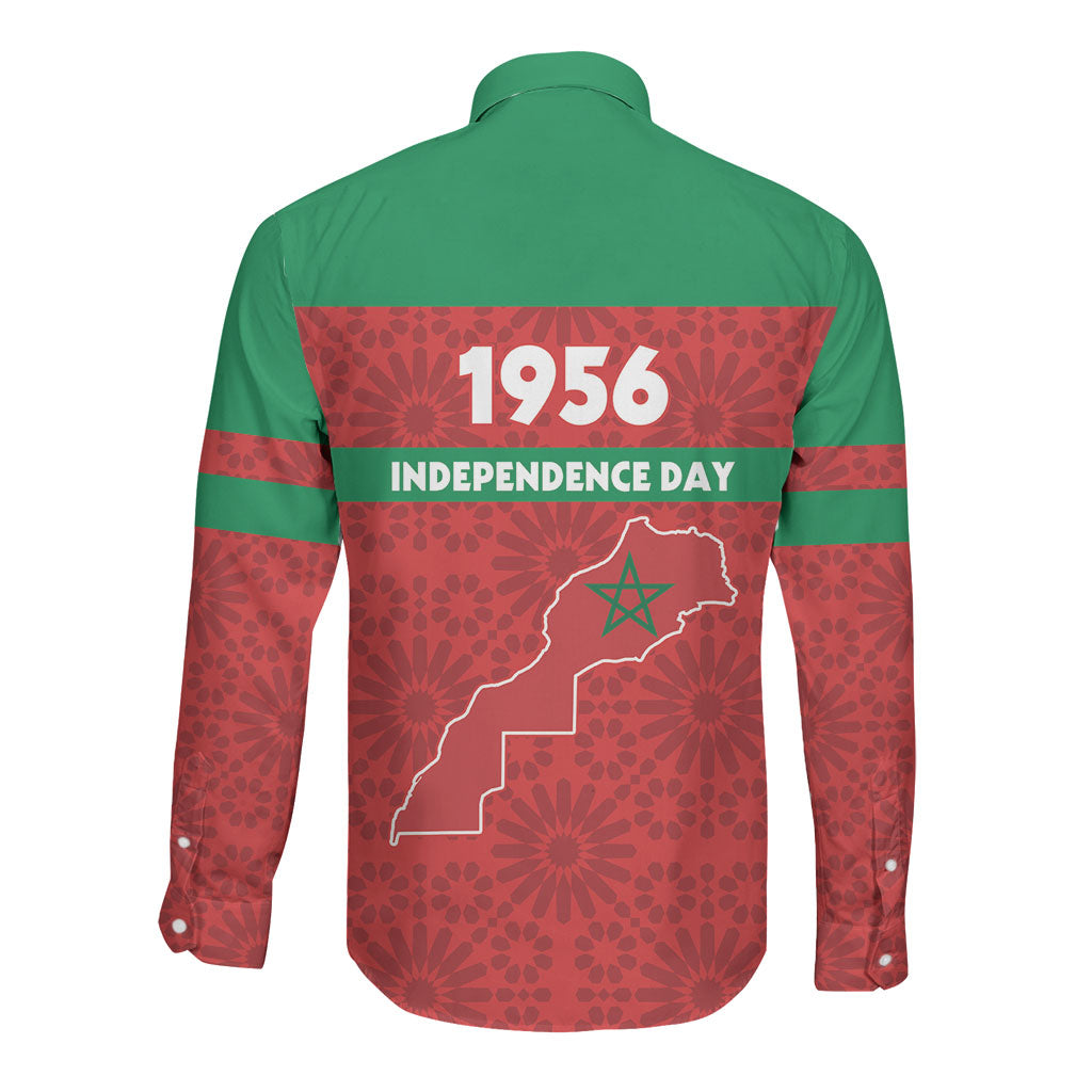 Morocco Independence Day 1956 Long Sleeve Button Shirt