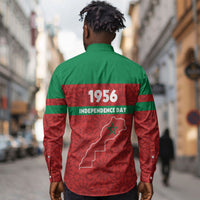 Morocco Independence Day 1956 Long Sleeve Button Shirt
