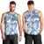 Vintage Hawaii Men Tank Top Hibiscus Tapa Tribal With Hawaiian Quilt Pattern Blue - Wonder Print Shop