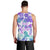 Vintage Hawaii Men Tank Top Hibiscus Tapa Tribal With Hawaiian Quilt Pattern Purple - Wonder Print Shop