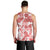 Vintage Hawaii Men Tank Top Hibiscus Tapa Tribal With Hawaiian Quilt Pattern Red - Wonder Print Shop