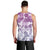 Vintage Hawaii Men Tank Top Hibiscus Tapa Tribal With Hawaiian Quilt Pattern Violet - Wonder Print Shop