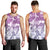 Vintage Hawaii Men Tank Top Hibiscus Tapa Tribal With Hawaiian Quilt Pattern Violet - Wonder Print Shop