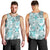 Hawaii Tapa Tribal Men Tank Top With Hawaiian Quilt Pattern Aqua - Wonder Print Shop