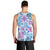 Hawaii Tapa Tribal Men Tank Top With Hawaiian Quilt Pattern Blue - Wonder Print Shop