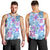 Hawaii Tapa Tribal Men Tank Top With Hawaiian Quilt Pattern Blue - Wonder Print Shop