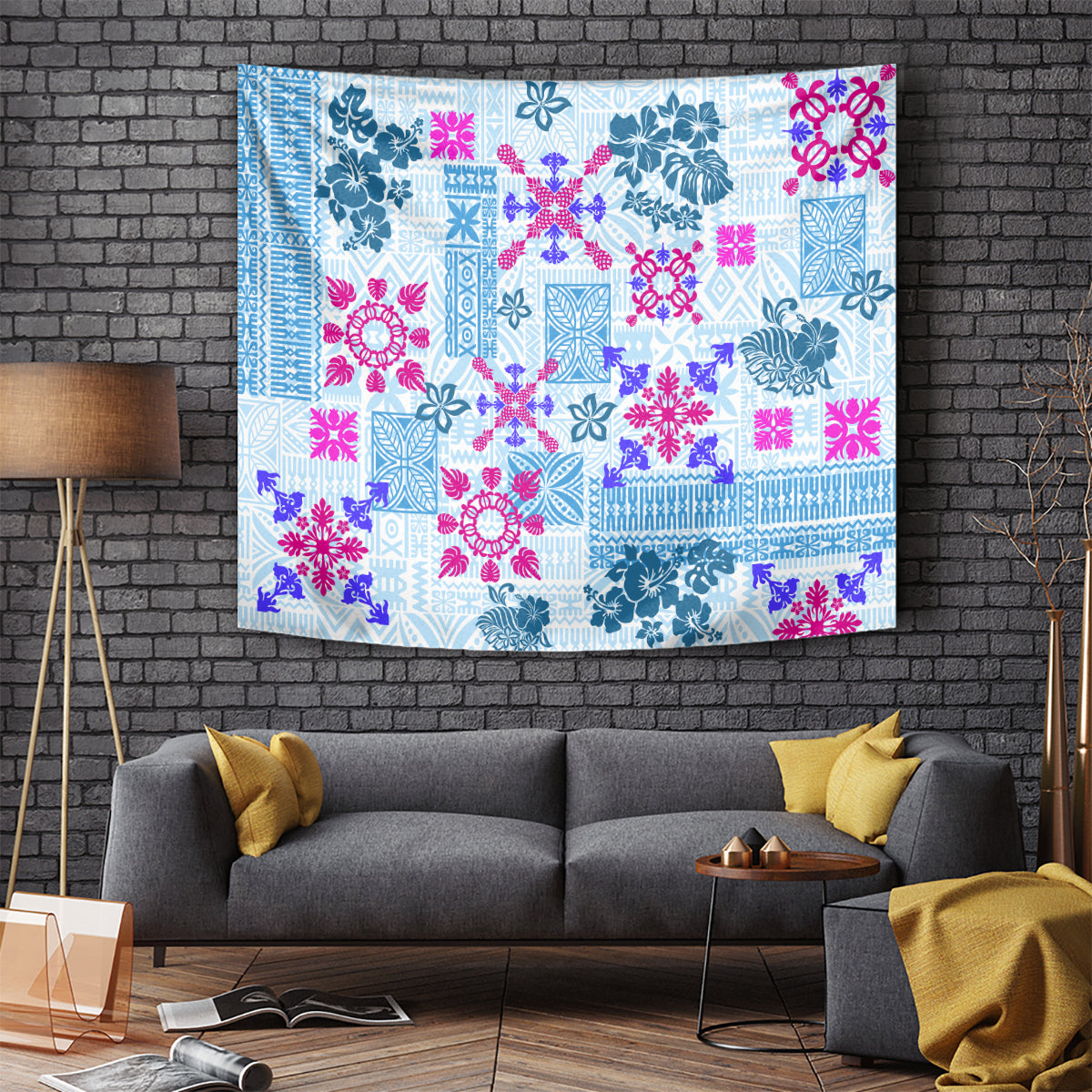 hawaii-tapa-tribal-tapestry-with-hawaiian-quilt-pattern-blue