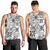 Hawaii Tapa Tribal Men Tank Top With Hawaiian Quilt Pattern Black - Wonder Print Shop