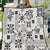 Hawaii Tapa Tribal Quilt With Hawaiian Quilt Pattern Black LT9