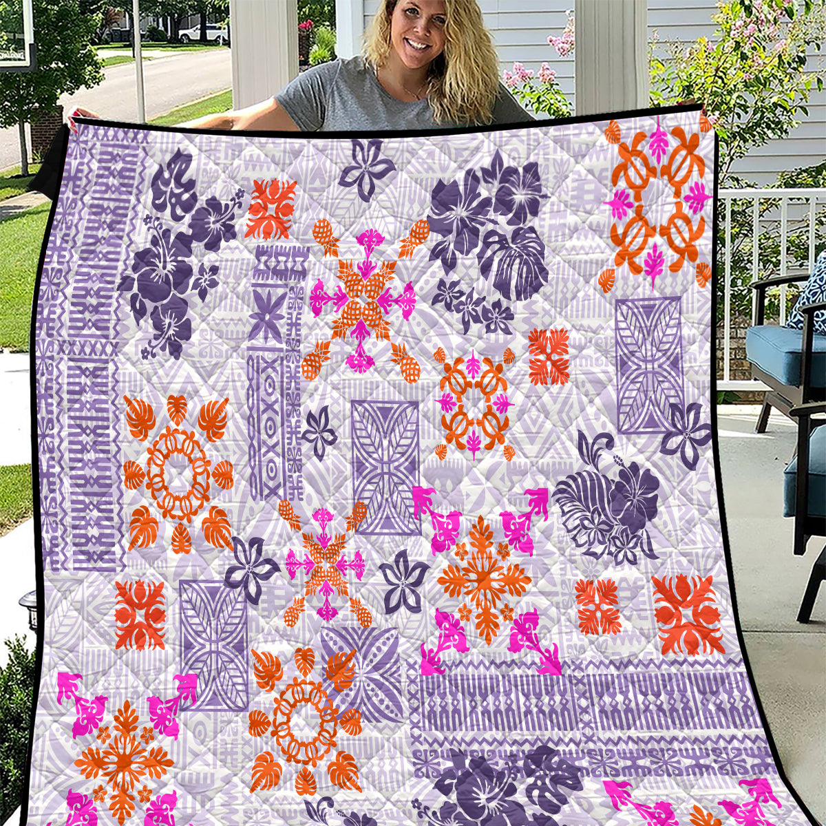 hawaii-tapa-tribal-quilt-with-hawaiian-quilt-pattern-violet