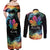 Rainbow Maple Leaf Couples Matching Off Shoulder Maxi Dress and Long Sleeve Button Shirt Canada Pride Show Your Colors LT9 - Wonder Print Shop