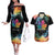 Rainbow Maple Leaf Couples Matching Off The Shoulder Long Sleeve Dress and Hawaiian Shirt Canada Pride Show Your Colors LT9 - Wonder Print Shop