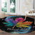 Rainbow Maple Leaf Round Carpet Canada Pride Show Your Colors