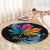 Rainbow Maple Leaf Round Carpet Canada Pride Show Your Colors