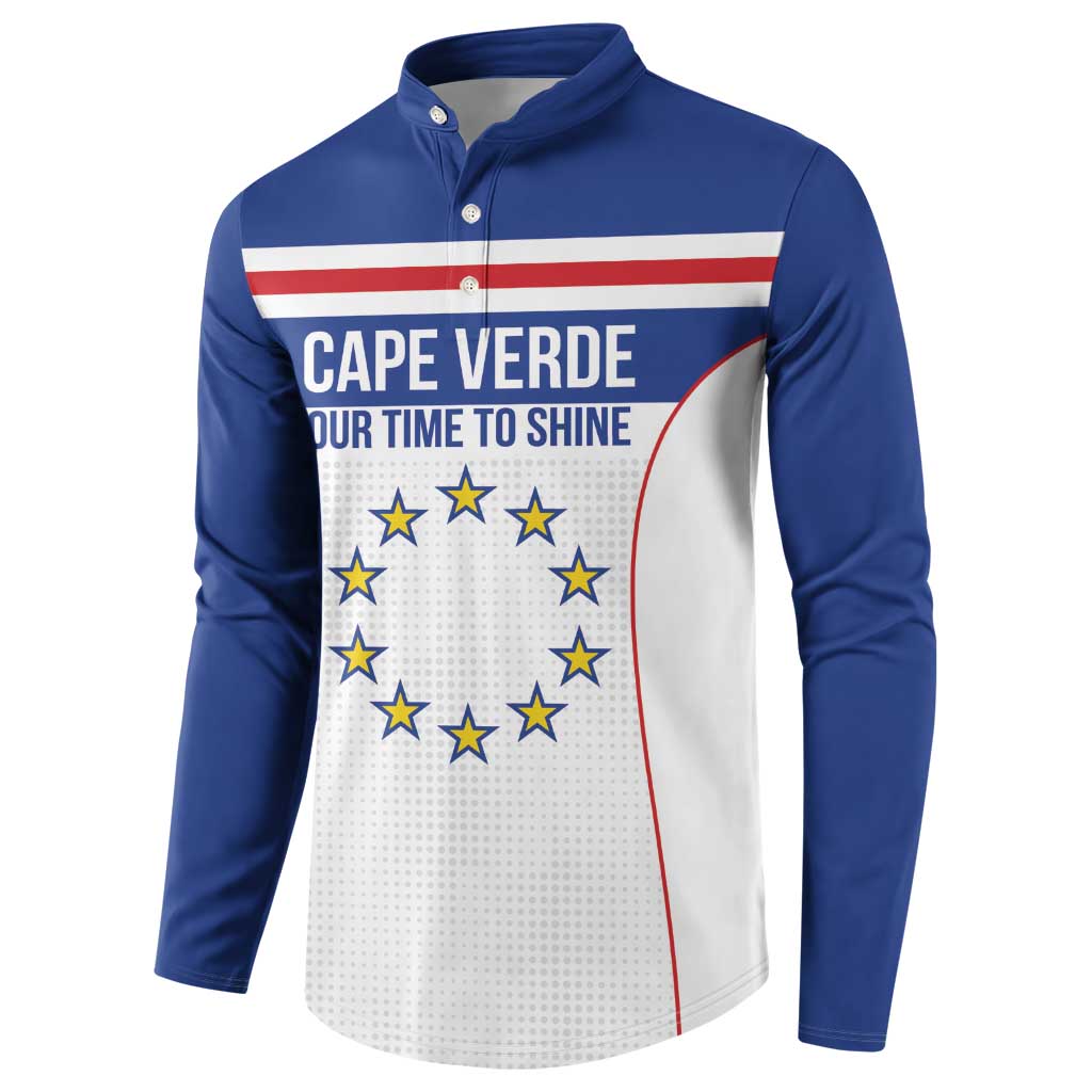 Custom Cape Verde Pride Button Sweatshirt Blue Sharks Rising - Wonder Print Shop