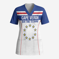 Custom Cape Verde Pride Scrub Top Blue Sharks Rising - Wonder Print Shop
