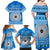 Personalised Fiji Marau Na Kerisimasi Family Matching Off Shoulder Maxi Dress and Hawaiian Shirt Merry Christmas Tapa Pattern Blue Style LT9 - Wonder Print Shop