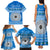 Personalised Fiji Marau Na Kerisimasi Family Matching Tank Maxi Dress and Hawaiian Shirt Merry Christmas Tapa Pattern Blue Style - Wonder Print Shop