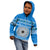 Personalised Fiji Marau Na Kerisimasi Kid Hoodie Merry Christmas Tapa Pattern Blue Style - Wonder Print Shop