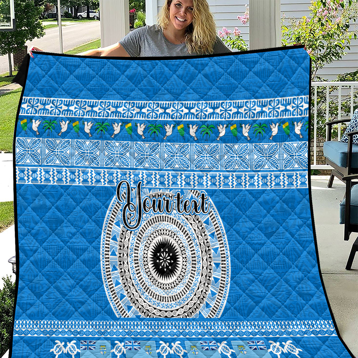 personalised-fiji-marau-na-kerisimasi-quilt-merry-christmas-tapa-pattern-blue-style