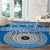 personalised-fiji-marau-na-kerisimasi-round-carpet-merry-christmas-tapa-pattern-blue-style