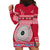 Personalised Fiji Marau Na Kerisimasi Hoodie Dress Merry Christmas Tapa Pattern Red Style - Wonder Print Shop