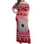 Personalised Fiji Marau Na Kerisimasi Off Shoulder Maxi Dress Merry Christmas Tapa Pattern Red Style - Wonder Print Shop