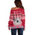 Personalised Fiji Marau Na Kerisimasi Off Shoulder Sweater Merry Christmas Tapa Pattern Red Style - Wonder Print Shop