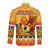 PNG Hamamas Krismas Long Sleeve Button Shirt Papua New Guinea Bird Of Paradise Merry Christmas Gold Style - Wonder Print Shop