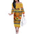 Personalised PNG Hamamas Krismas Family Matching Off Shoulder Long Sleeve Dress and Hawaiian Shirt Papua New Guinea Bird Of Paradise Merry Christmas Gold Style - Wonder Print Shop